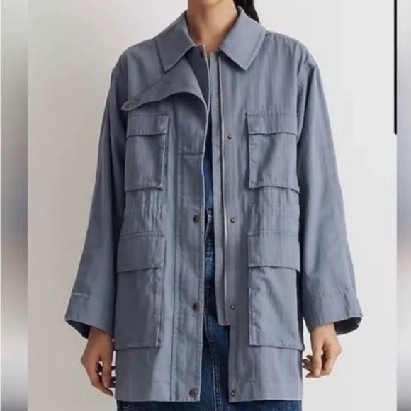 Madewell Jackets & Blazers - Madewell Oversized Field Jacket Blue Size XL Msrp $168 New